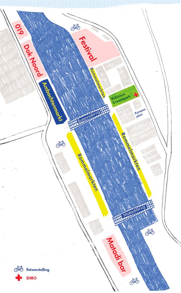 Plattegrond Dokfeesten — De Pier, Het Festival, In ’t Park, De Markten, De Kade, De Foef, Take In